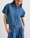 elza-top-blue-short-sleeve-button-down-denim-collar