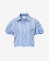 elza-top-french-blue-white-multi-stripe-button-down-collared-cropped-puff-sleeve-short-sleeve