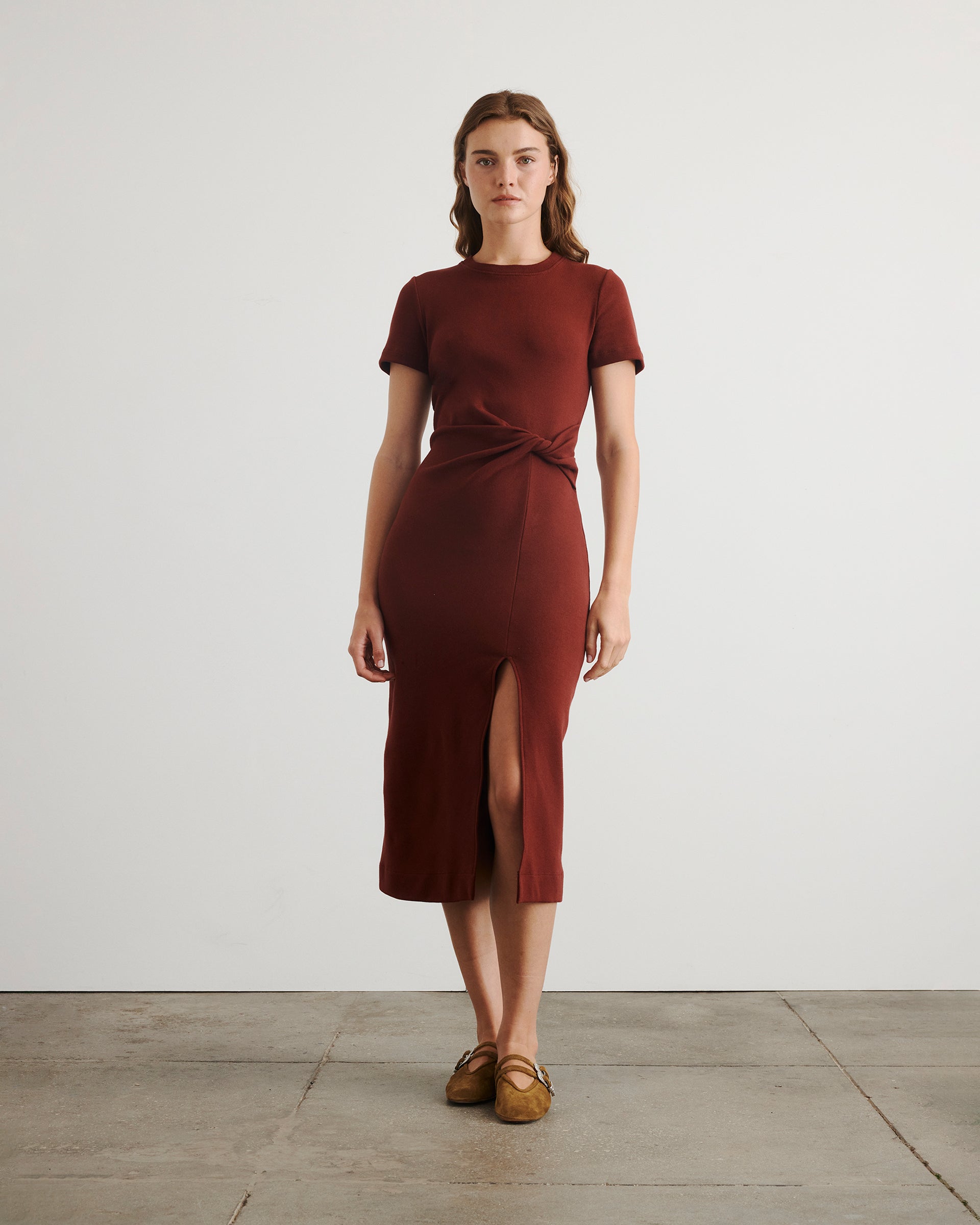 cody-short-sleeve-dress-burgundy-midi-crew-neck-cotton