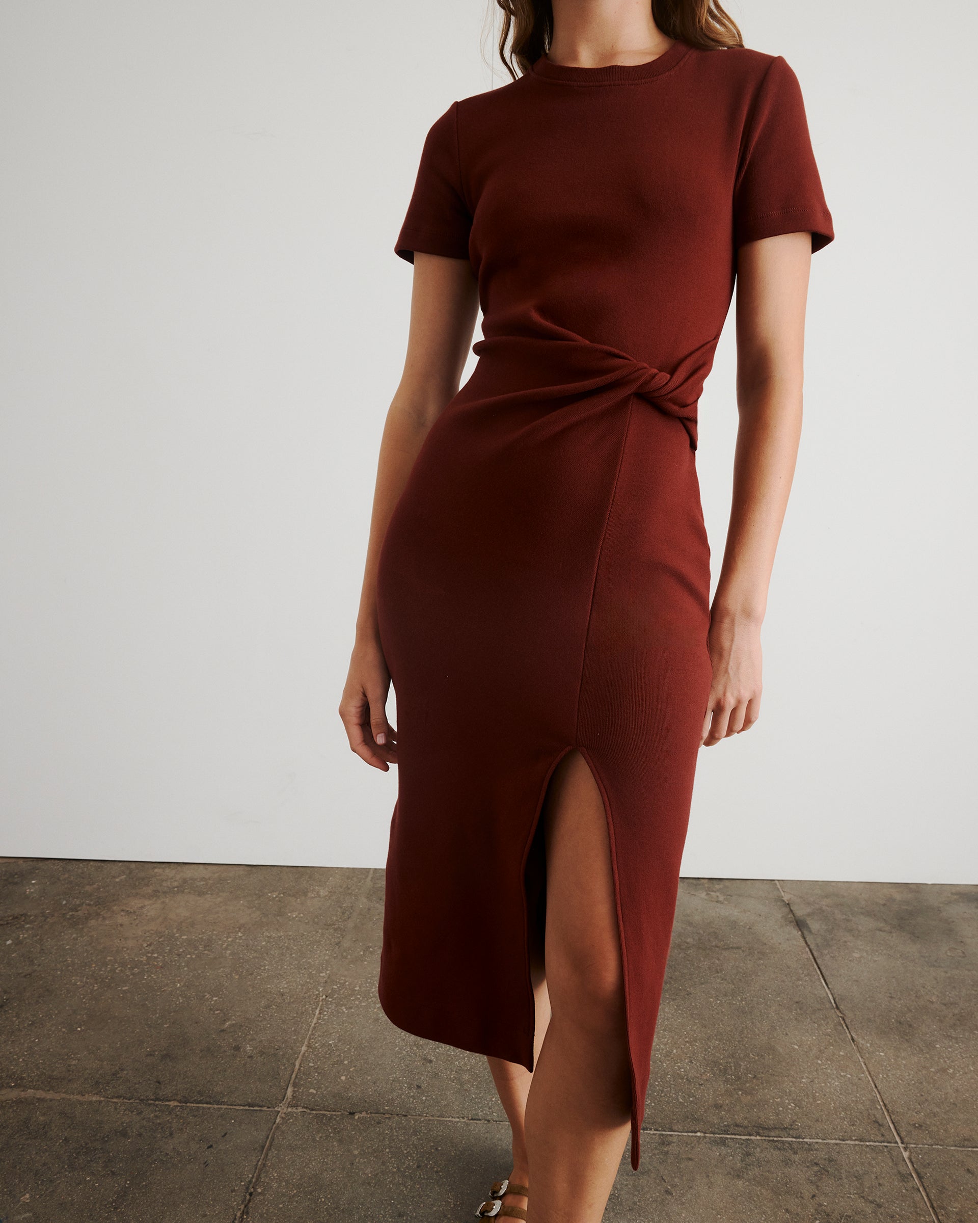 cody-short-sleeve-dress-burgundy-midi-crew-neck-cotton